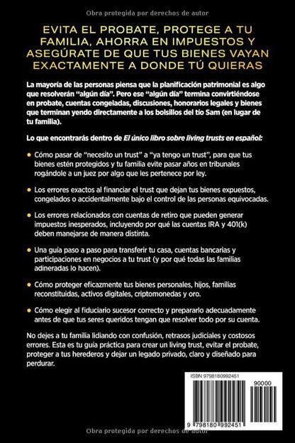 El Único Libro De Living Trusts En Español