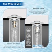 DrainGuard 3 in 1 Bathroom Sink Drain Strainer
