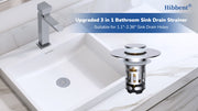 DrainGuard 3 in 1 Bathroom Sink Drain Strainer