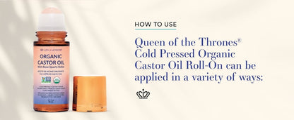 Less Mess, More Glow: Organic Castor Oil With Rose Quartz Roll-On