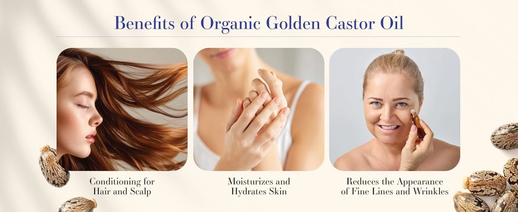 Less Mess, More Glow: Organic Castor Oil With Rose Quartz Roll-On