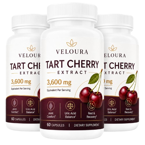A 3-pack bundle of Veloura Tart Cherry